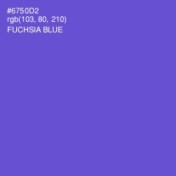 #6750D2 - Fuchsia Blue Color Image